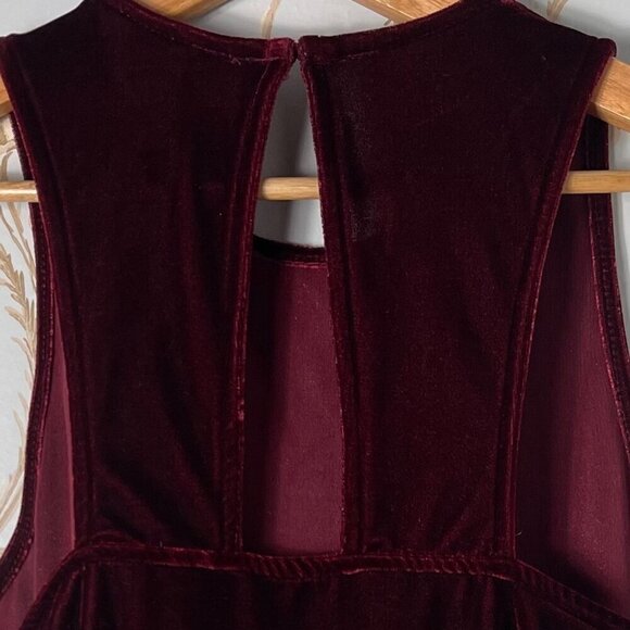 Banana Republic Womens Velvet Top Size S Cutout Whimsigoth Holiday Valentines - Picture 4 of 7
